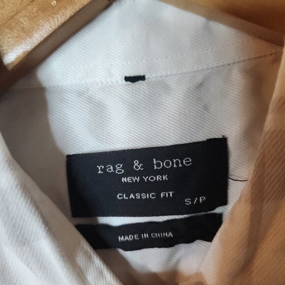 Rag & Bone Shirt Mens Small Gray White Plaid Button Down Long Sleeve Cotton - Picture 6 of 10